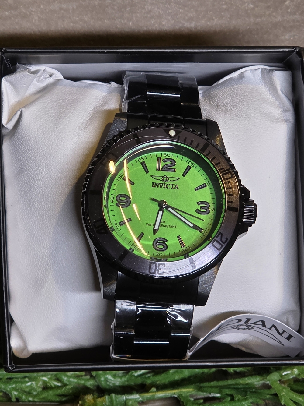 Invicta Specialty Velario Men's Watch - 41mm, Black w/ Bright Green Dial